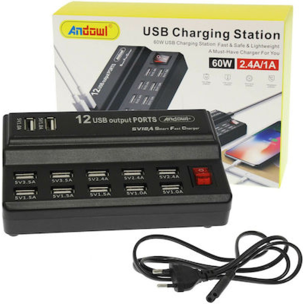 Andowl Usb Charging Station 60W Q-CD10P