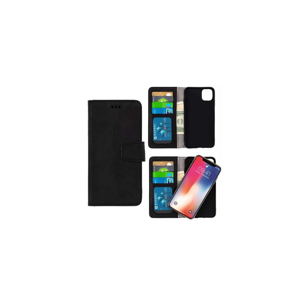 Wachikopa Full Leather Case with Card Holder iPhone 12 Pro Max Black