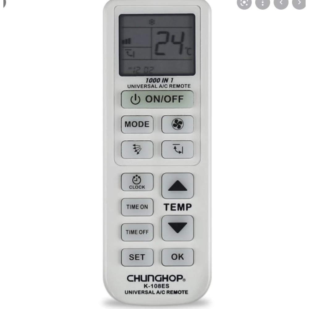 AC Remote Chunghop K-108ES